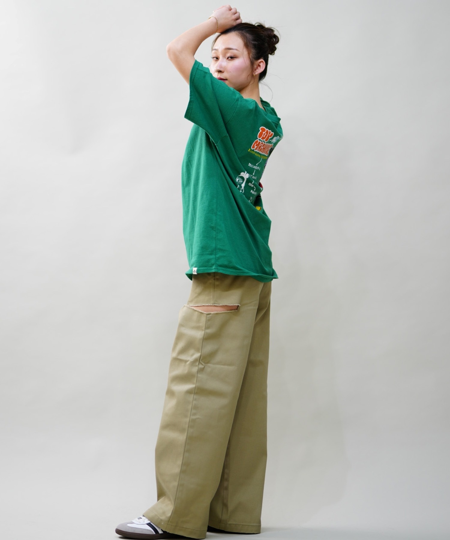 Dickies ディッキーズ レディース サイドカット チノパンツ ワークパンツ 80488300 ムラサキスポーツ限定(35KH-M)