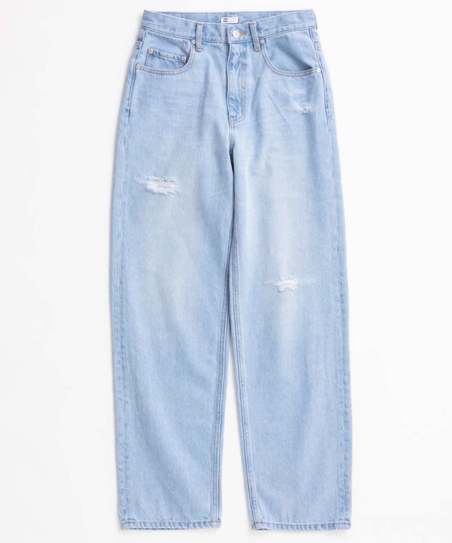 BILLABONG ビラボン STRAIGHT DAMEGE DENIM ストレート ダメージ デニム レディース ロングパンツ BE013-706(BLC-S)