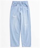 BILLABONG ビラボン STRAIGHT DAMEGE DENIM ストレート ダメージ デニム レディース ロングパンツ BE013-706(BLC-S)