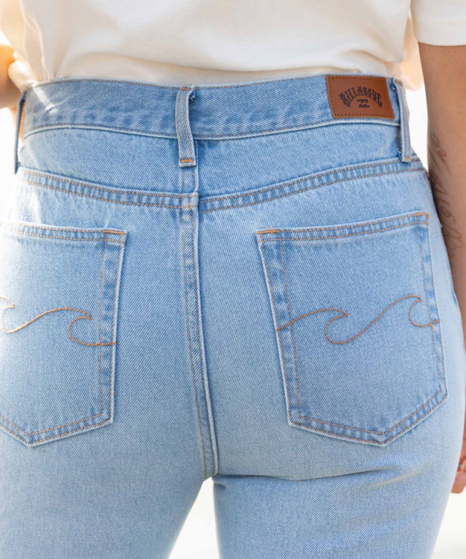 【クーポン対象】BILLABONG ビラボン FRINGE FLARE DENIM フレア デニム レディース ロングパンツ フリンジ BE013-707(BLC-S)