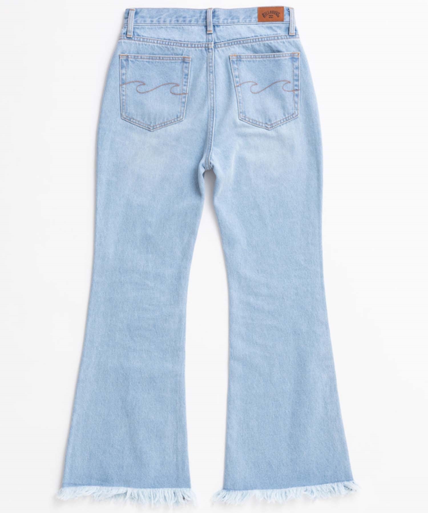 【クーポン対象】BILLABONG ビラボン FRINGE FLARE DENIM フレア デニム レディース ロングパンツ フリンジ BE013-707(BLC-S)