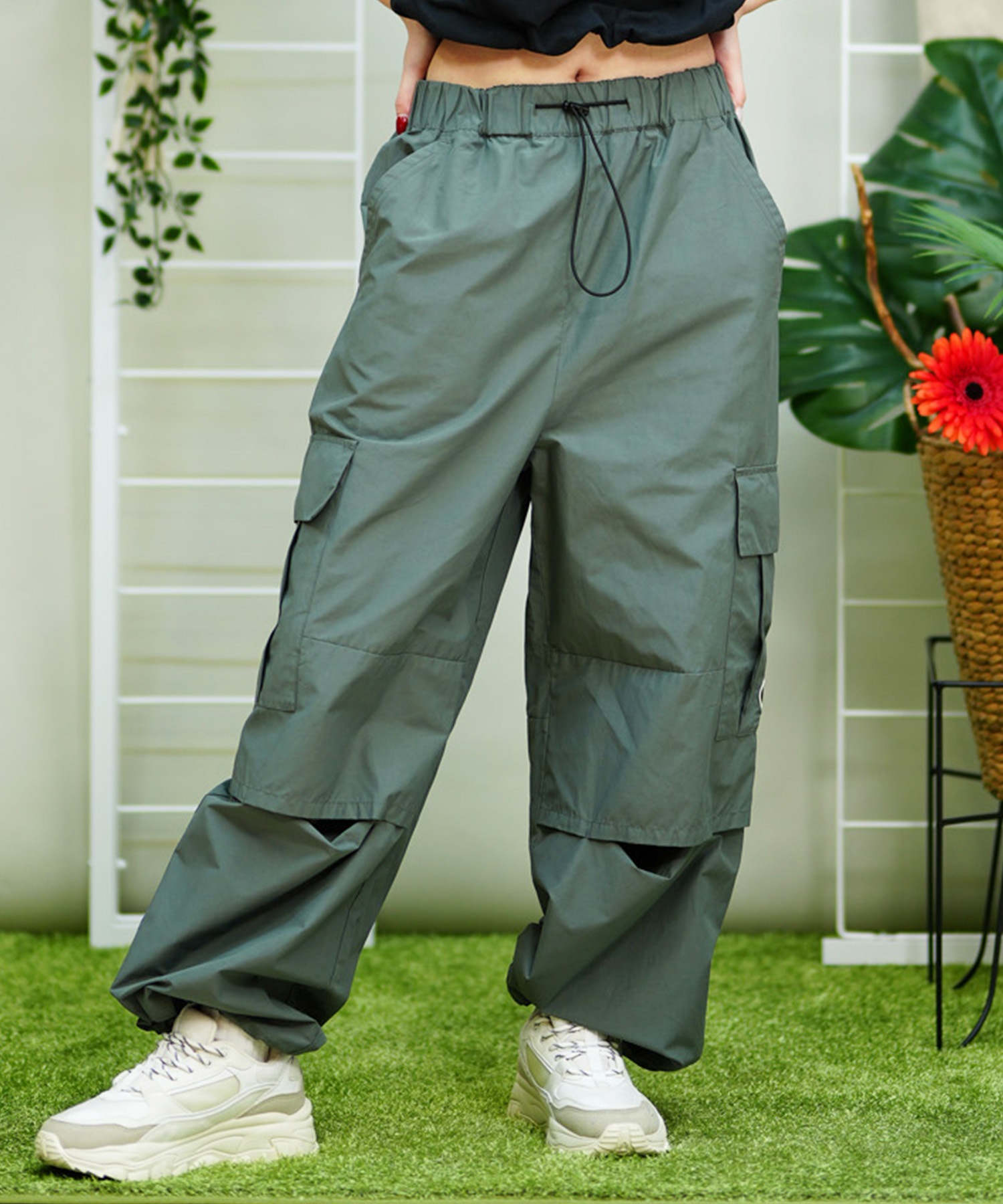 ROXY ロキシー レディース カーゴパンツ ロングパンツ ルーズシルエット ワンポイント RPT242612T(SND-M)