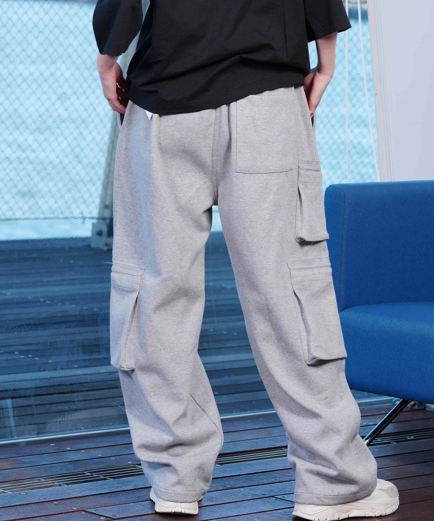 KOREA コリア レディース スウェット カーゴパンツ ワイドルーズ