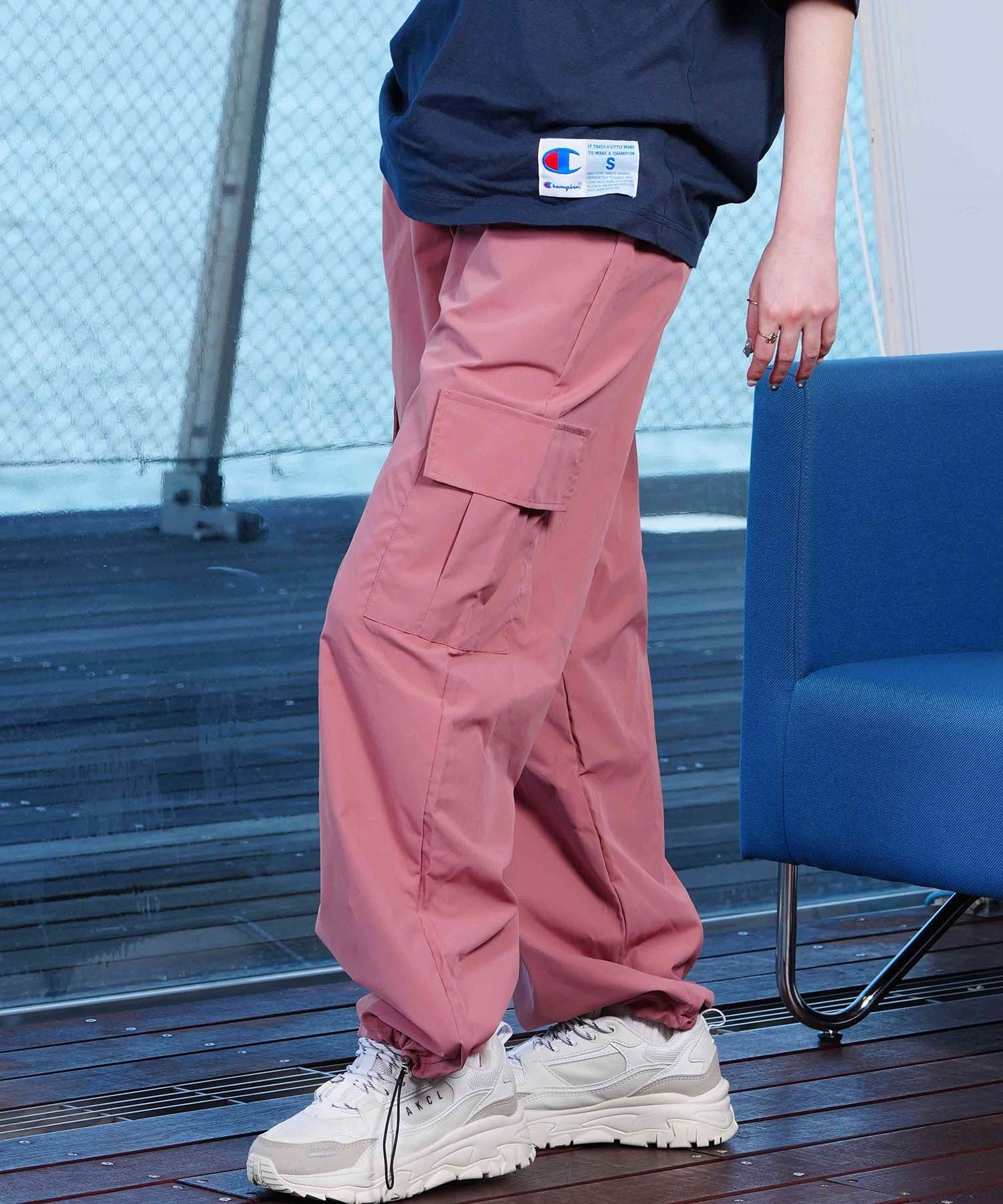 KOREA コリア レディース ナイロン カーゴパンツ ワイドルーズ