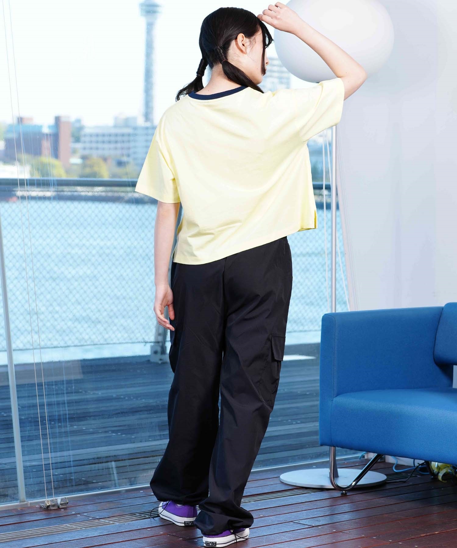 KOREA コリア レディース ナイロン カーゴパンツ ワイドルーズ