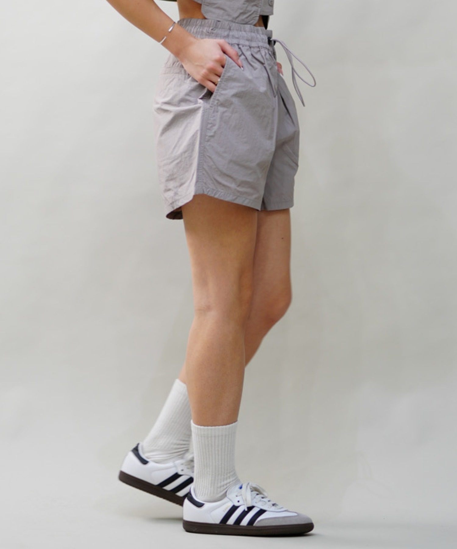 Dickies ディッキーズ レディース ナイロン イージーショーツ ショートパンツ ハーフパンツ 80488600 ムラサキスポーツ限定(85GY-M)