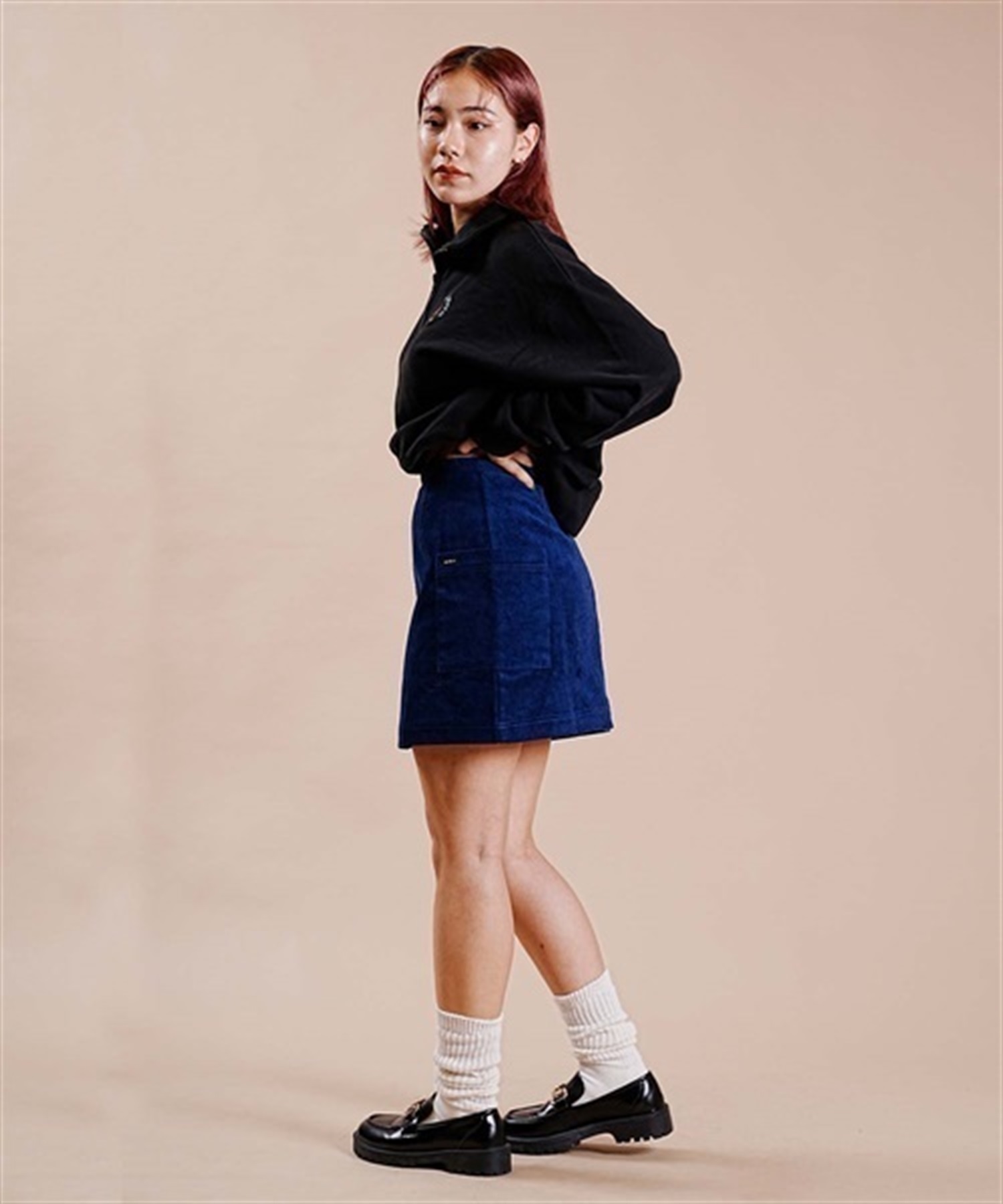 RVCA/ルーカ CORDUROY MINI SKIRT スカート BD044-426(BLK-S)