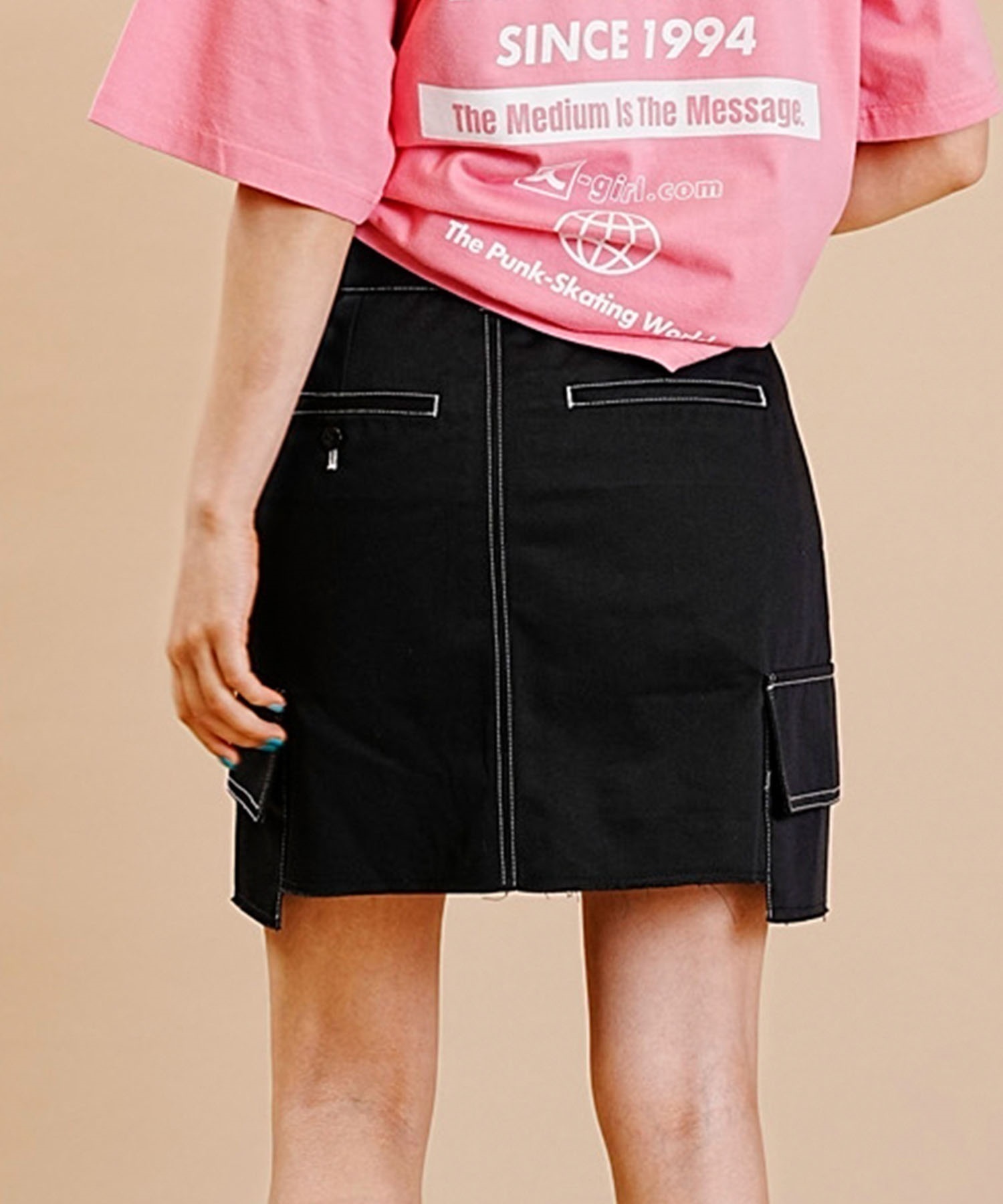 Dickies/ディッキーズ レディース カーゴミニスカート ステッチ Dickies/ディッキーズ レディース カーゴミニスカート ステッチ