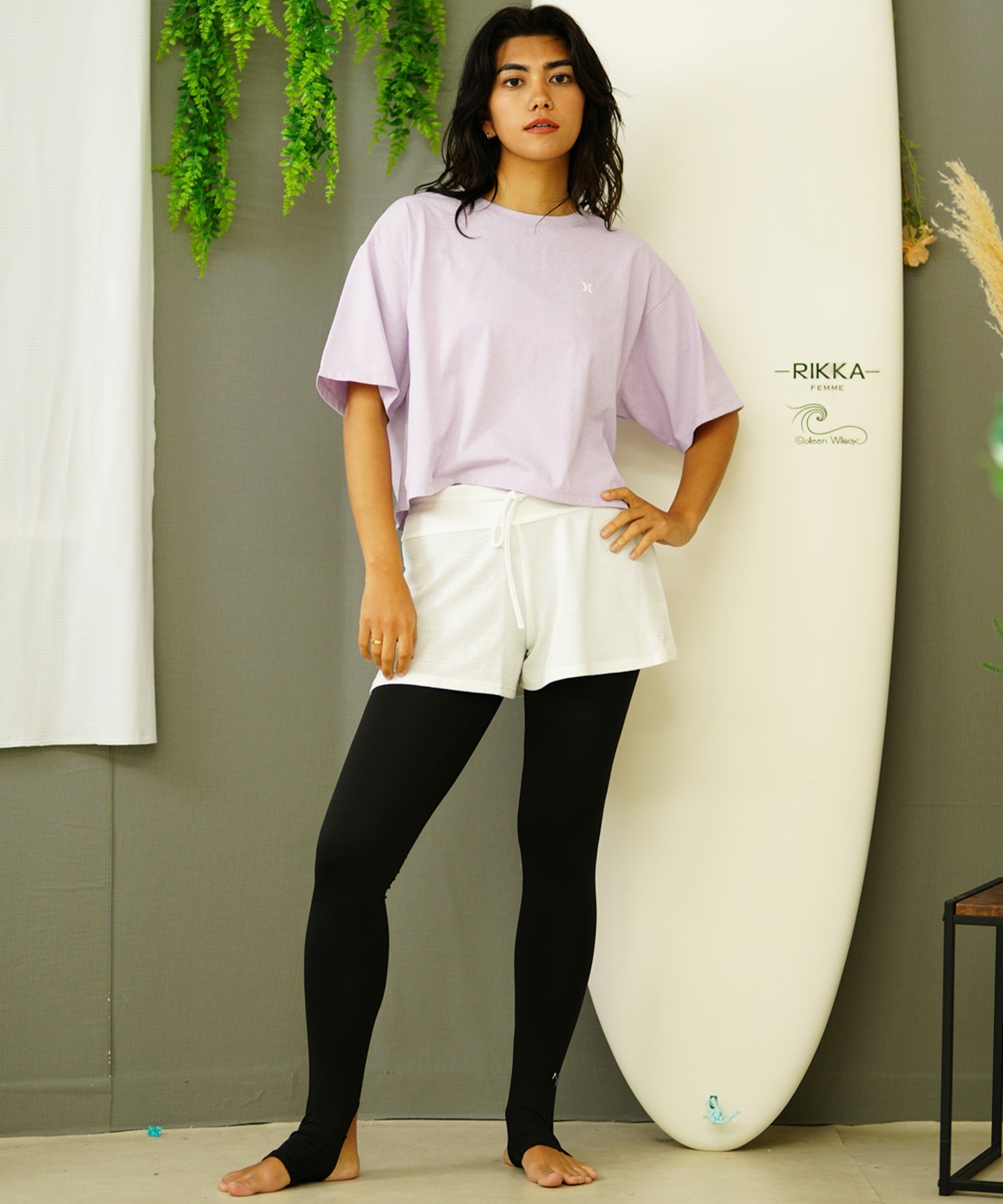 RIKKA FEMME リッカファム RN196 水着 レディース トランクス ボードショーツ ショートパンツ 水陸両用 ユーティリティ フィットネス(PU-S)
