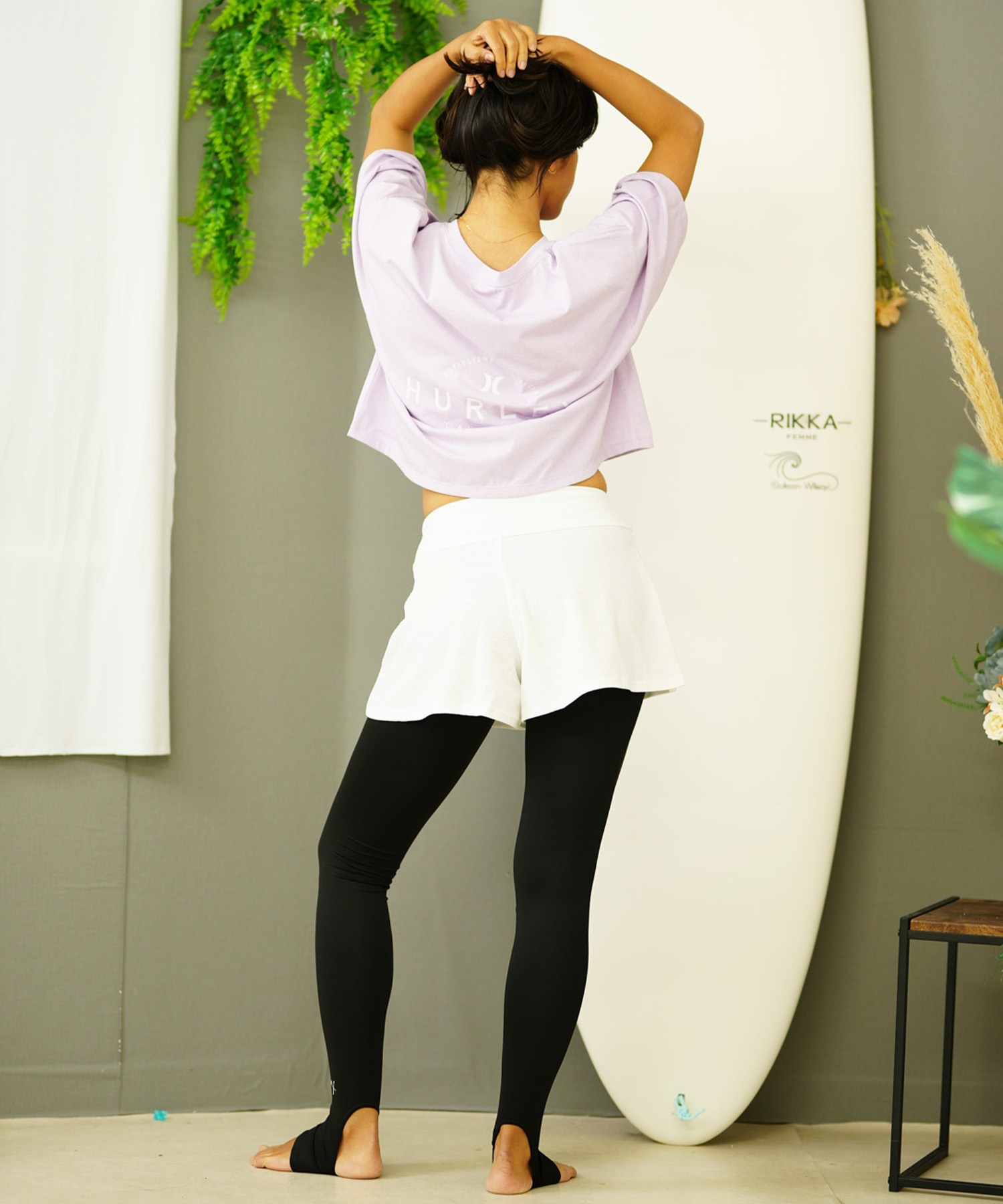 RIKKA FEMME リッカファム RN196 水着 レディース トランクス ボードショーツ ショートパンツ 水陸両用 ユーティリティ フィットネス(PU-S)
