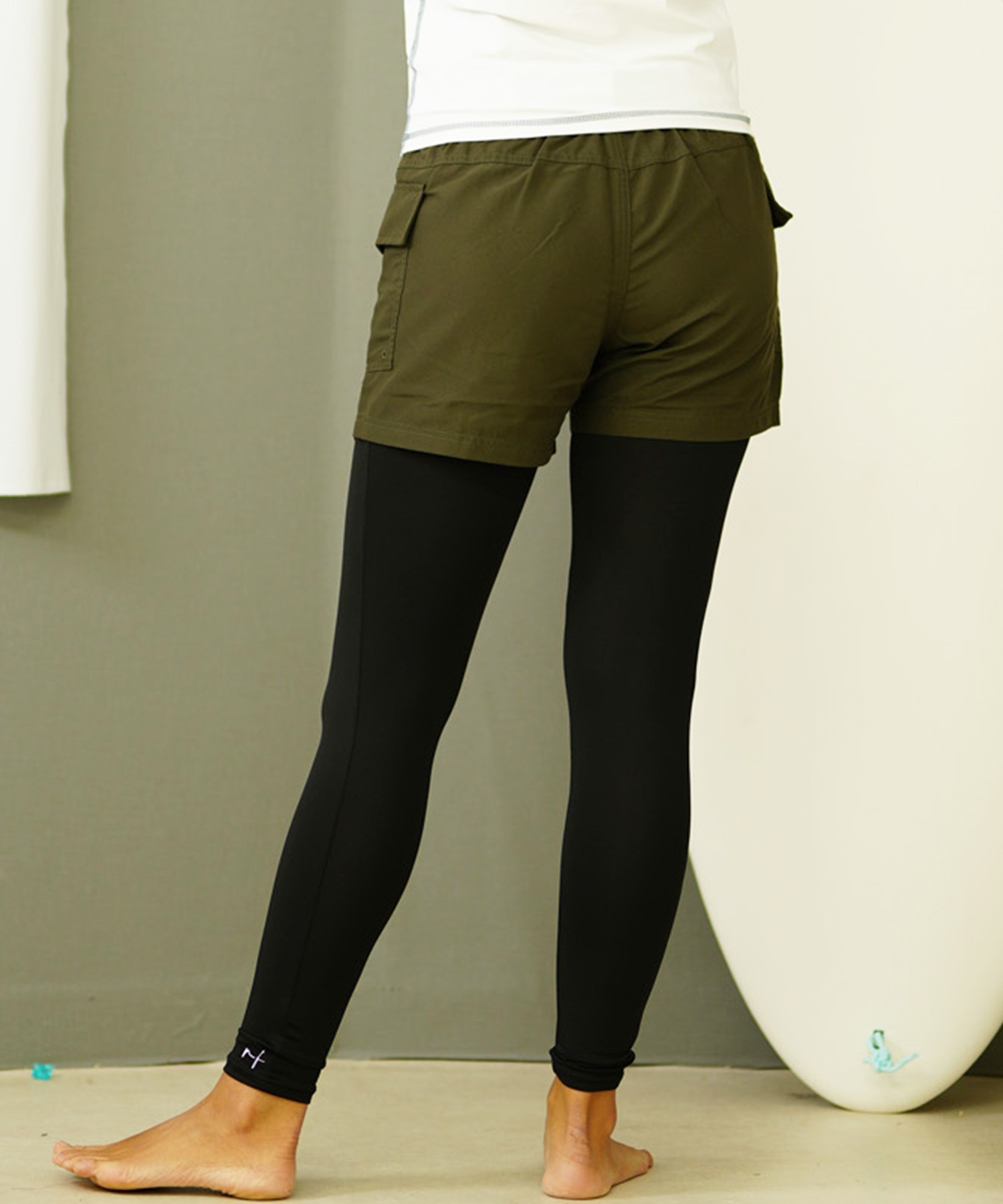 RIKKA FEMME リッカファム RN303 水着 レディース トランクス ボードショーツ UVケア ショーツ 水陸両用 ユーティリティ(BK-S)