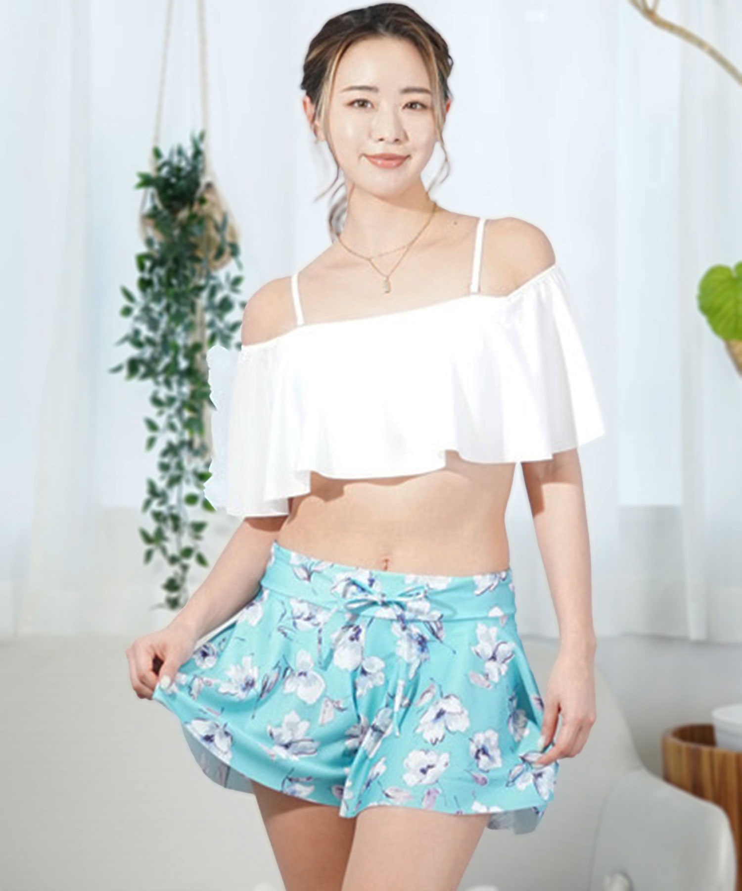 Beach Queen ビーチクイーン オフショルフレアビキニ 水着 3点