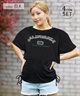 Beach Queen ビーチクイーン 水着 レディース 体型カバー 水陸両用 ラッシュTシャツ付き4点セット 393570(BLK-7)