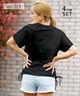 Beach Queen ビーチクイーン 水着 レディース 体型カバー 水陸両用 ラッシュTシャツ付き4点セット 393570(BLK-7)