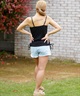 Beach Queen ビーチクイーン 水着 レディース 体型カバー 水陸両用 ラッシュTシャツ付き4点セット 393570(BLK-7)