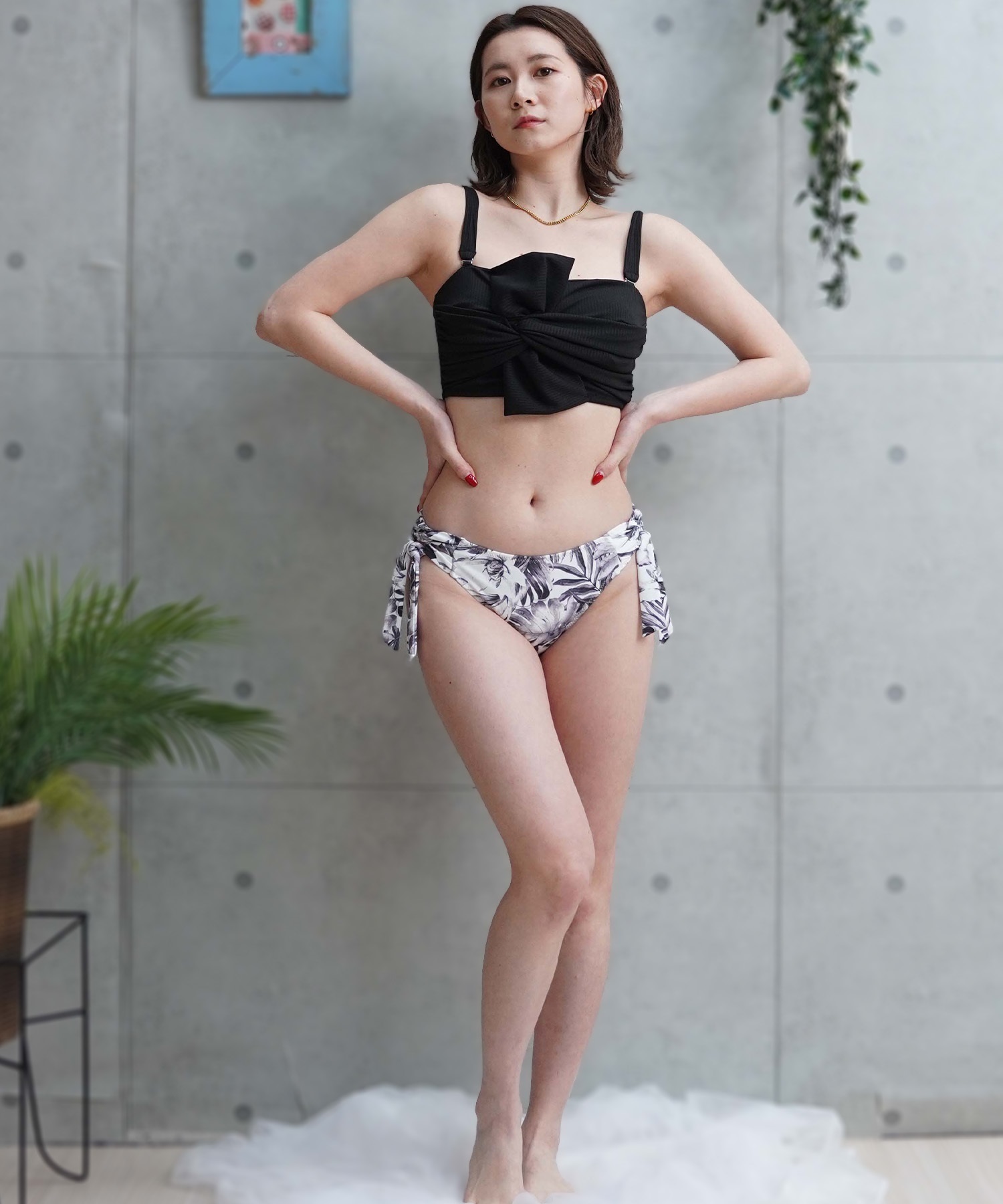 LAETITIA レリッタ 水着 レディース ノンワイヤーリボンバンドゥ