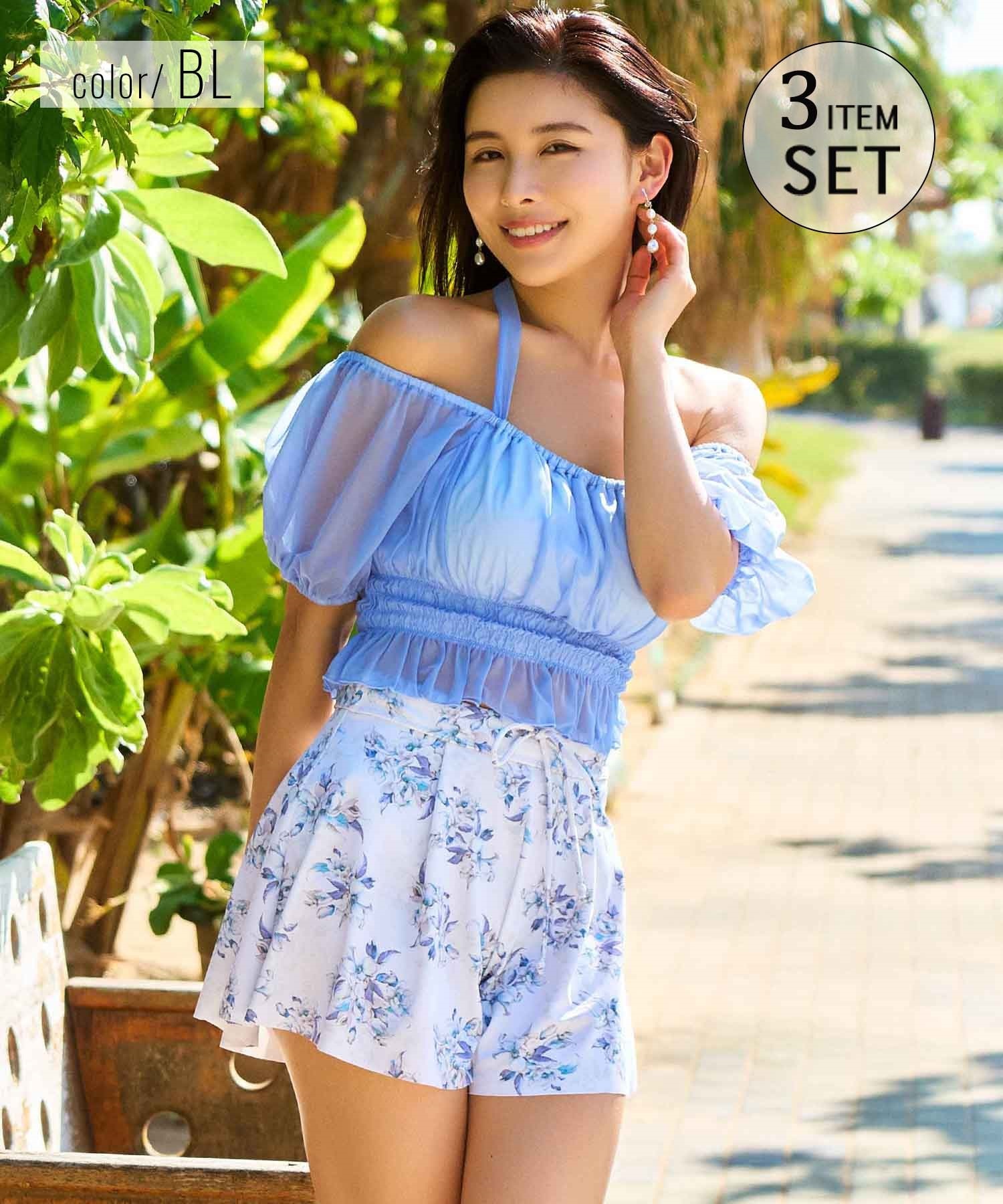 LAETITIA レリッタ 水着 レディース ビキニ オフショルダー 花柄