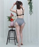LAETITIA レリッタ 水着 レディース バンドゥ ハイウエスト ギンガムチェック 441201(BK-9)