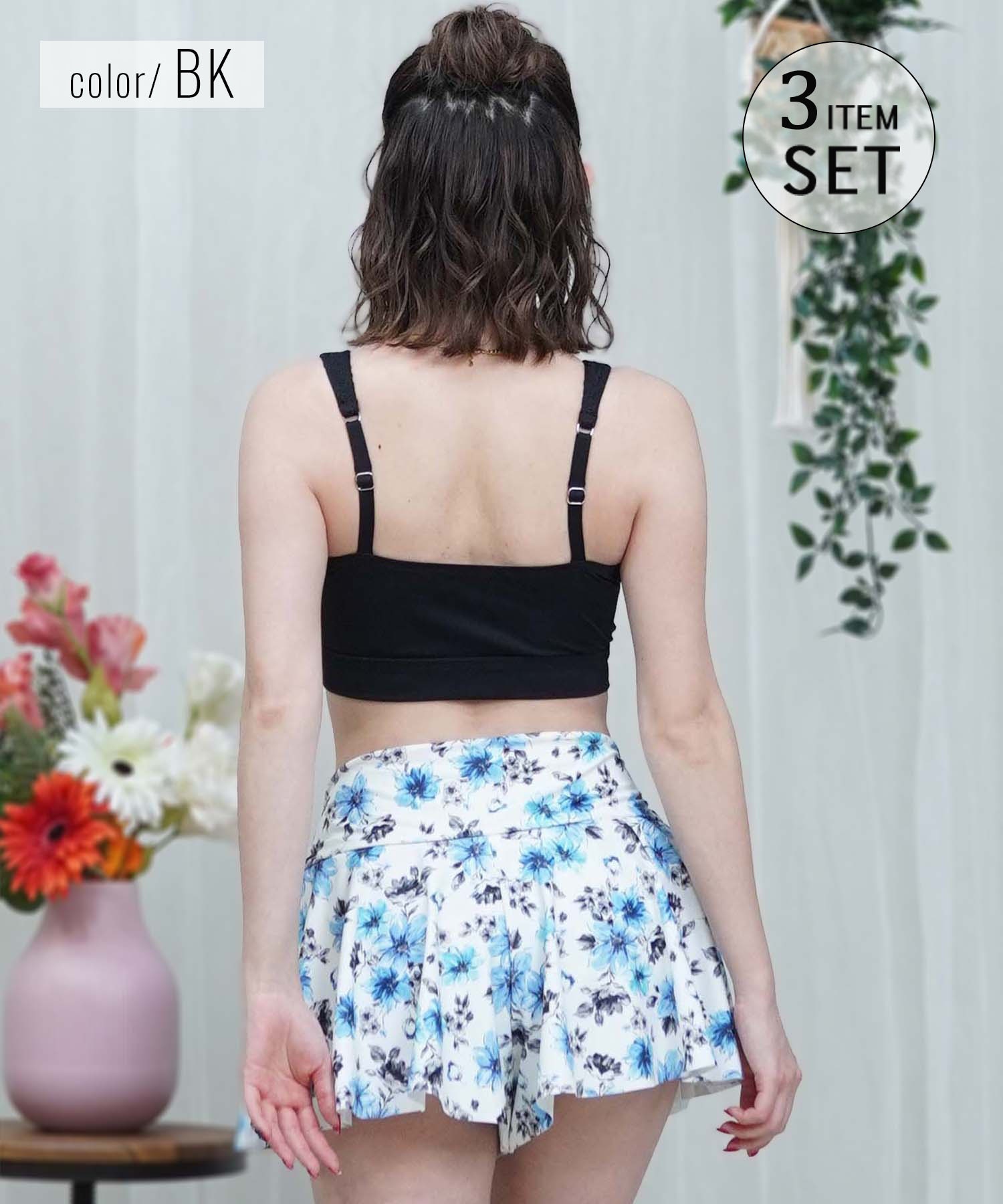 LAETITIA レリッタ 水着 レディース タンキニビキニ 花柄 3点