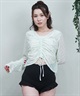 LAETITIA レリッタ 水着 レディース シアー長袖付き3点セット  フレア ２WAY 442401(WT-9)