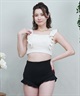 LAETITIA レリッタ 水着 レディース シアー長袖付き3点セット  フレア ２WAY 442401(WT-9)