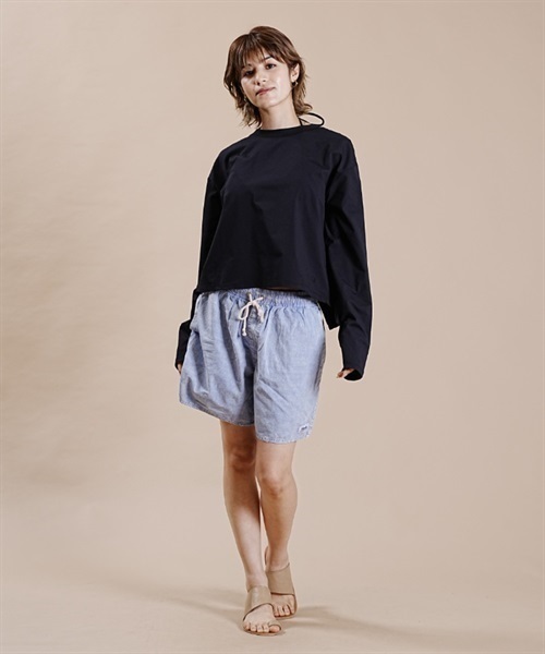 OP オーピー ルーズシルエット 無地ロンT ロングスリーブTEE ラッシュガード 523459(BEG-M)