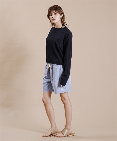OP オーピー ルーズシルエット 無地ロンT ロングスリーブTEE ラッシュガード 523459(BEG-M)