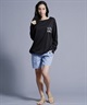【ムラサキスポーツ別注】ALOHA SUNDAY アロハサンデー 水陸両用 無地 バックプリントロンT ラッシュガード ロングスリーブTEE AS-MS-002(BLACK-M)