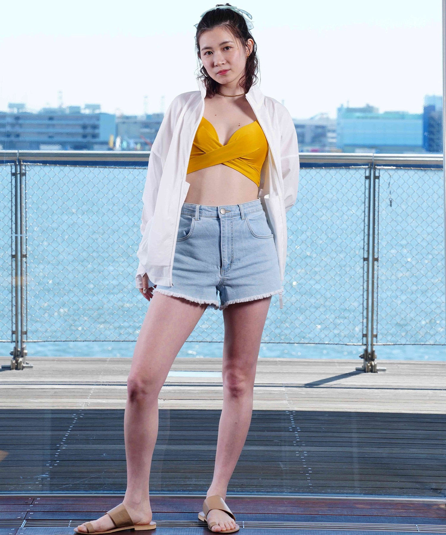 OP オーシャンパシフィック 523469 レディース ラッシュガード