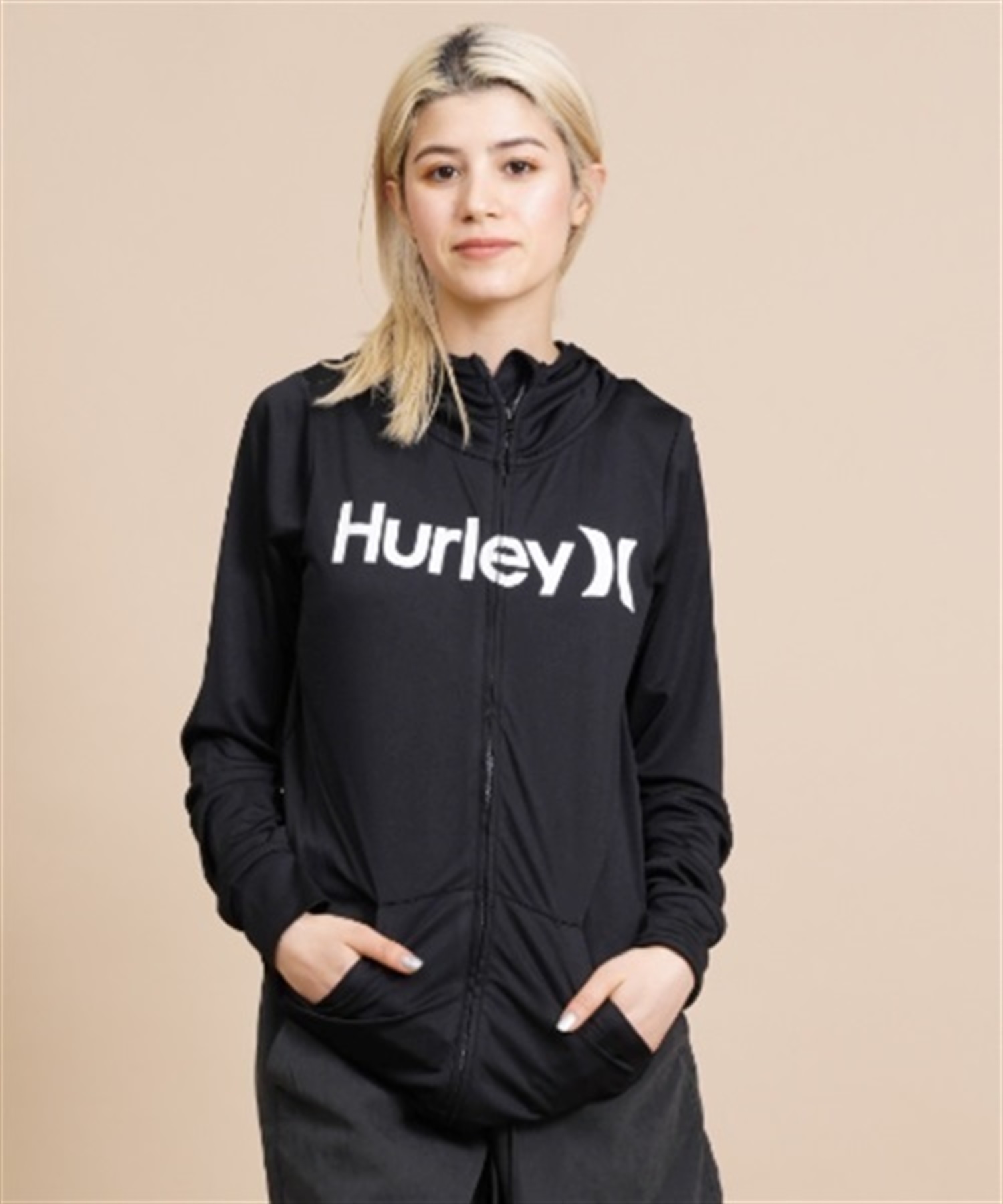 Hurley ハーレー WRG2320015 レディース ラッシュガード 長袖 ジップアップ パーカー UVカット 水陸両用 ユーティリティ KX1 E11(WT-S)