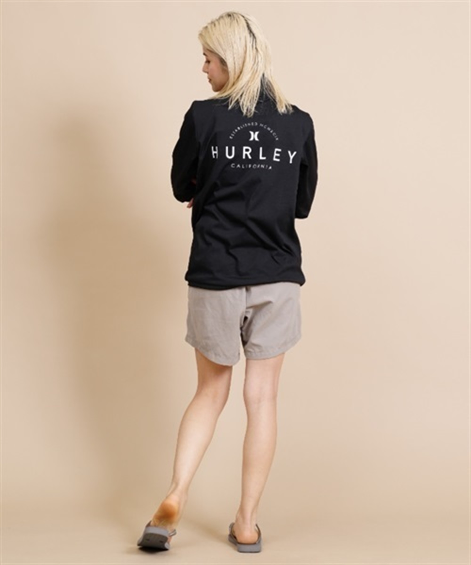 Hurley ハーレー WRG2320029 レディース ラッシュガード 長袖 ジップアップ UVカット 水陸両用 ユーティリティ KX2 E11(BK-S)