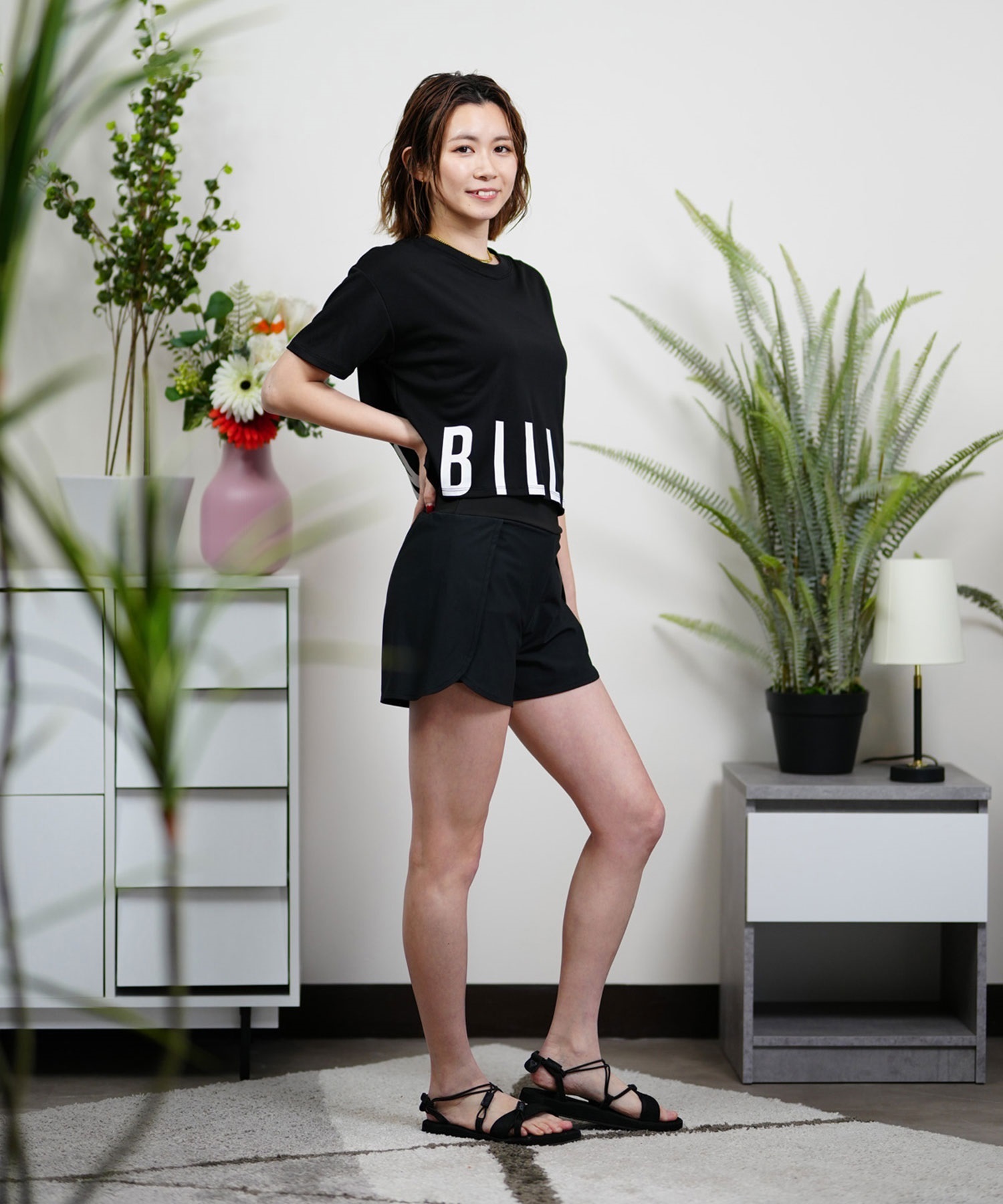 BILLABONG ビラボン ACTIVE MESH CROPPED TEE ACTIVE WEAR UVケア BE013-896 レディース UVカット 水陸両用 ユーティリティ(SCS-M)