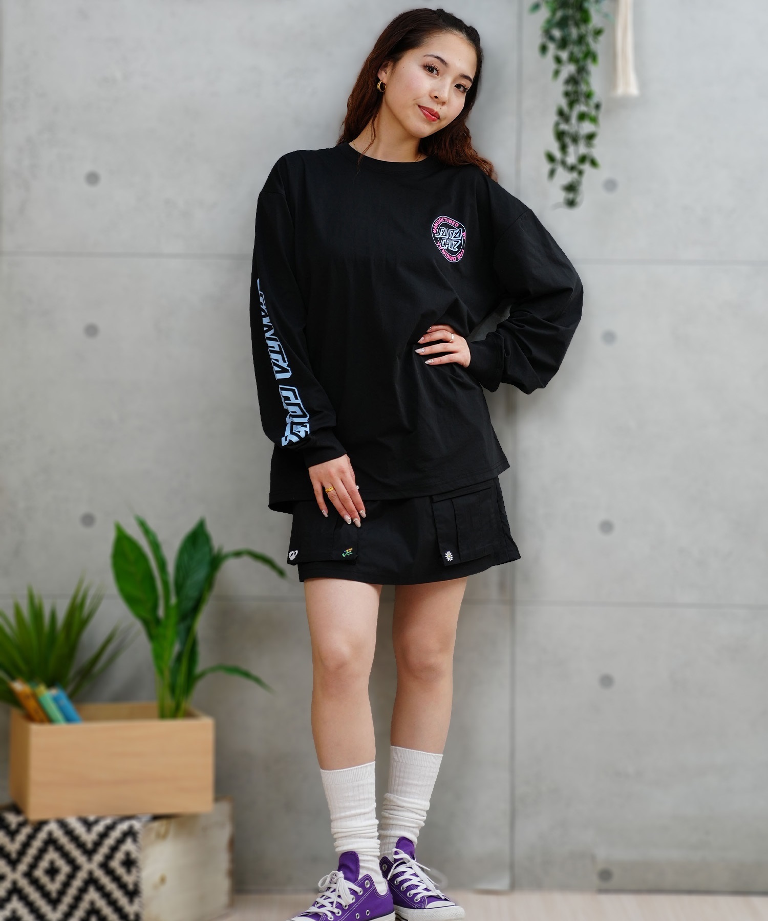 SANTACRUZ サンタクルーズ レディース ラッシュガード Tシャツ 長袖