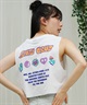 SANTACRUZ サンタクルーズ レディース ラッシュガード タンクトップ ショート丈 水陸両用 ユーティリティ UVカット 502242637 ムラサキスポーツ限定(BLACK-M)