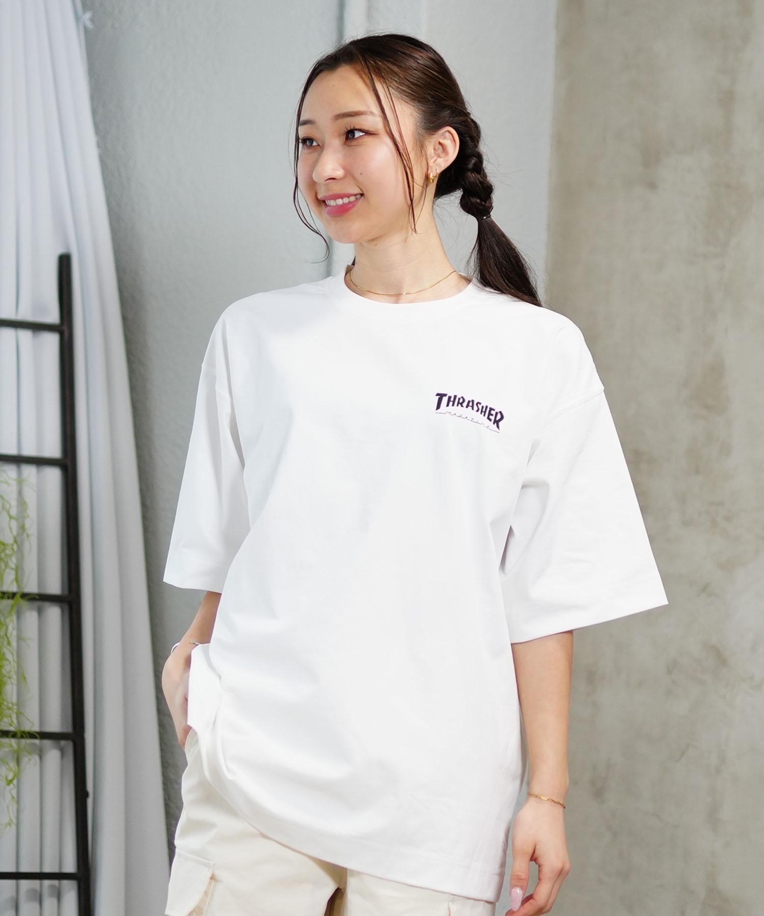 THRASHER スラッシャー レディース ラッシュガード 半袖 Tシャツ