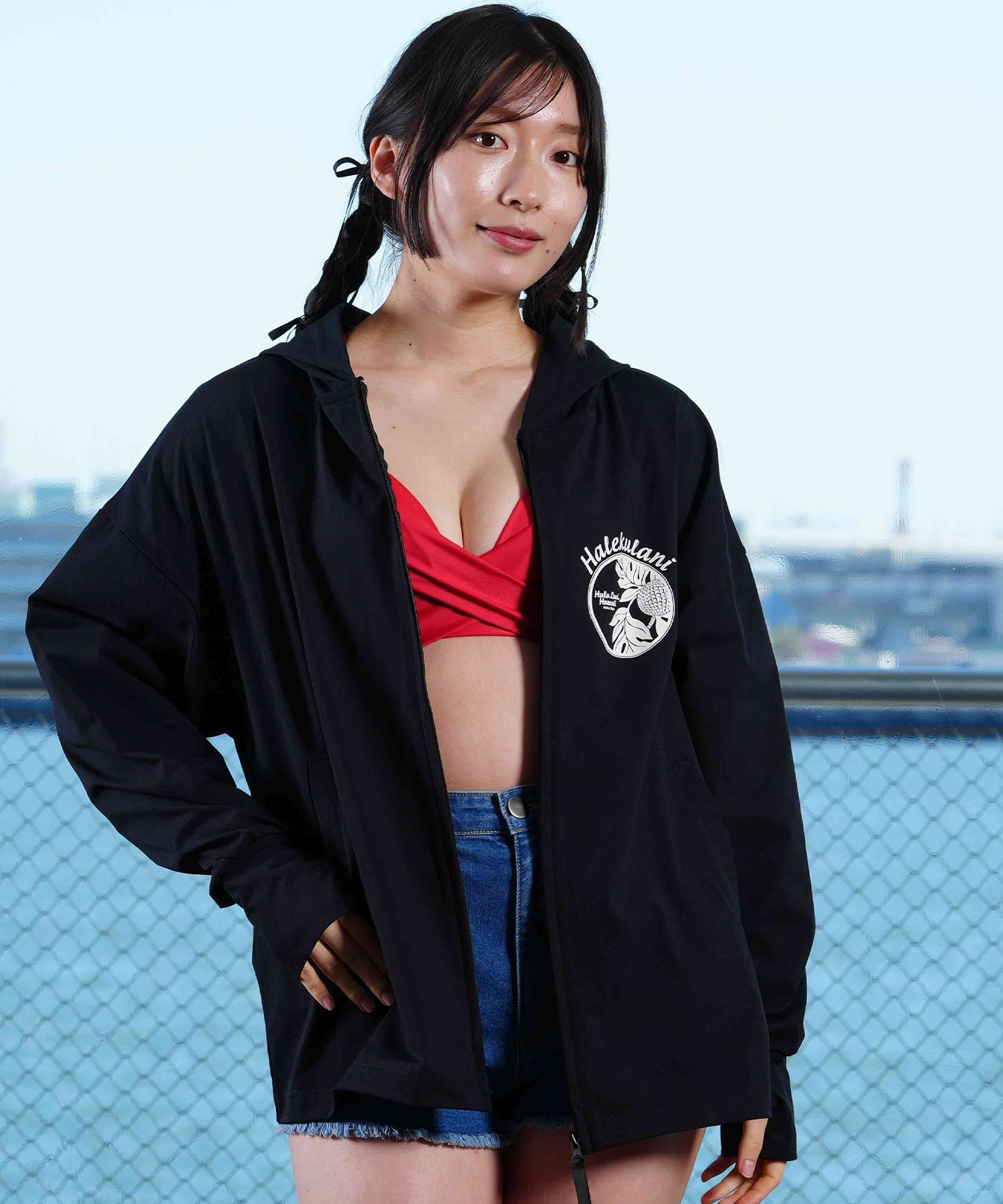HULALANI フララニ レディース ラッシュガード パーカー 長袖