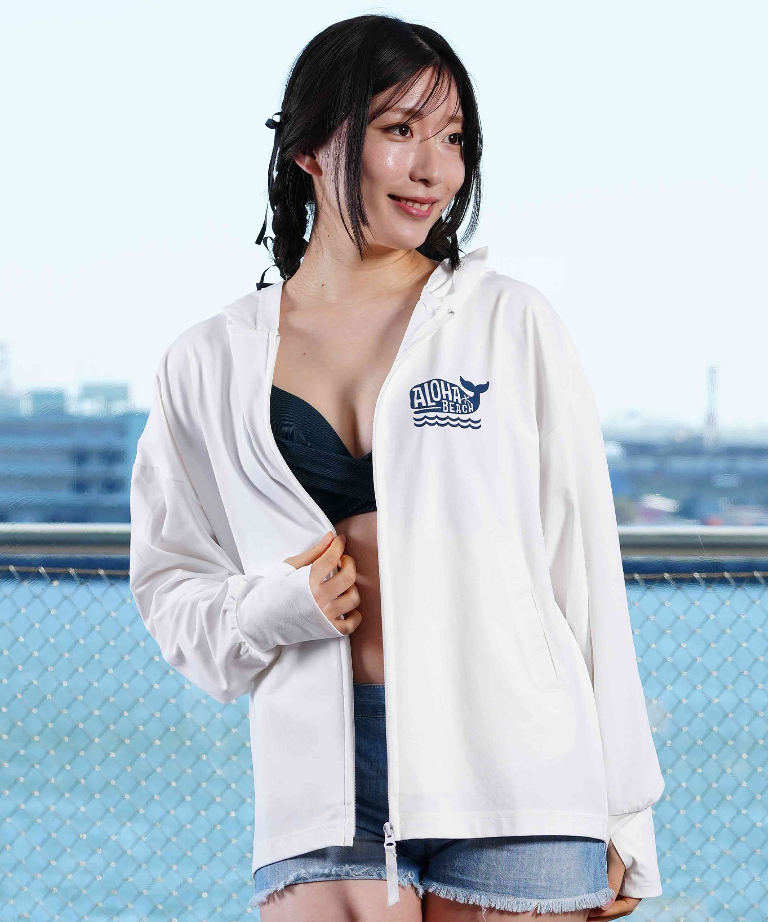 HULALANI フララニ レディース ラッシュガード パーカー 長袖