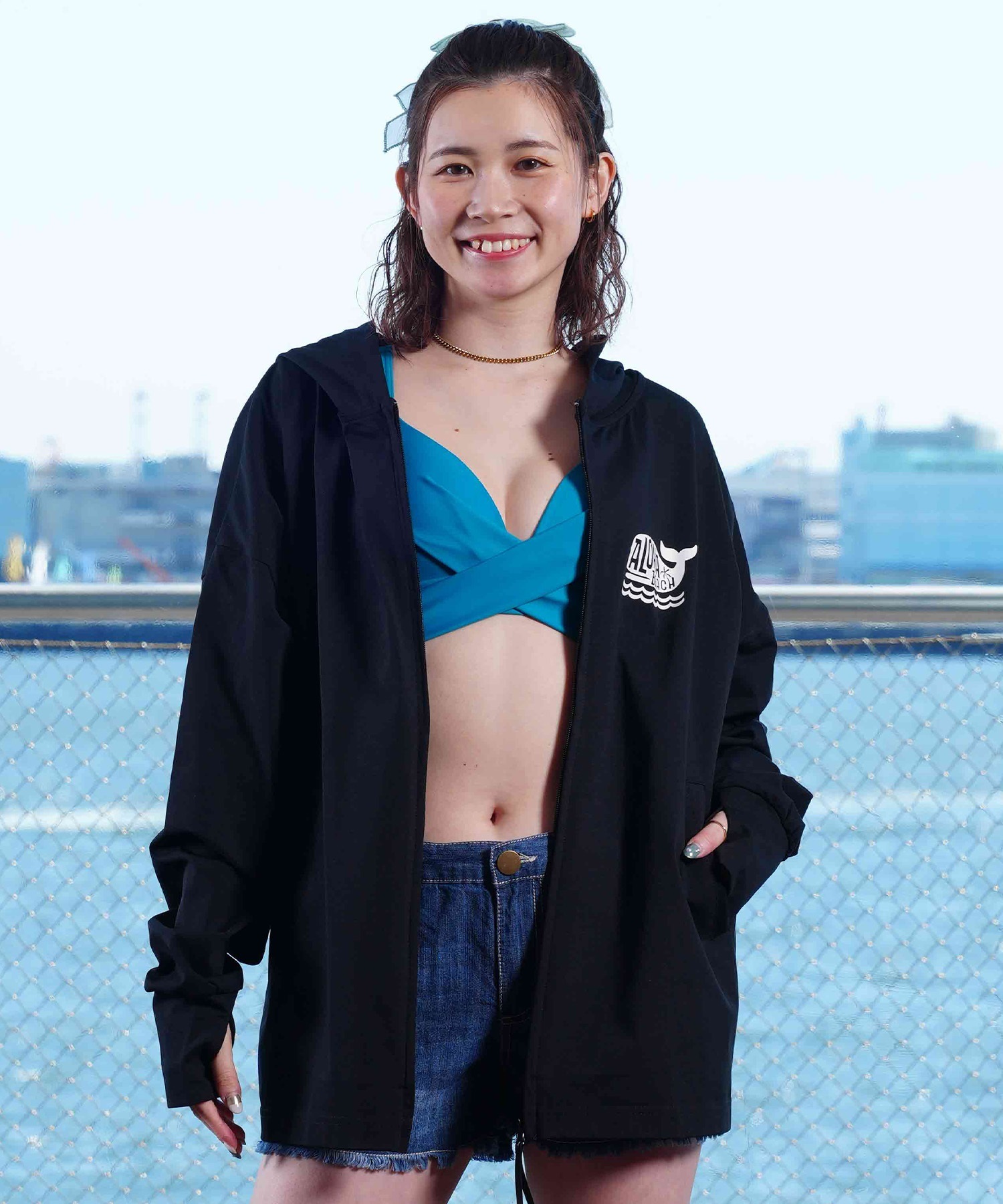 HULALANI フララニ レディース ラッシュガード パーカー 長袖