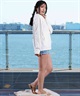 HULALANI フララニ レディース ラッシュガード パーカー 長袖 ジップアップ 水陸両用 ユーティリティ UVカット 243HU2PK011 ムラサキスポーツ限定(WHT-M)