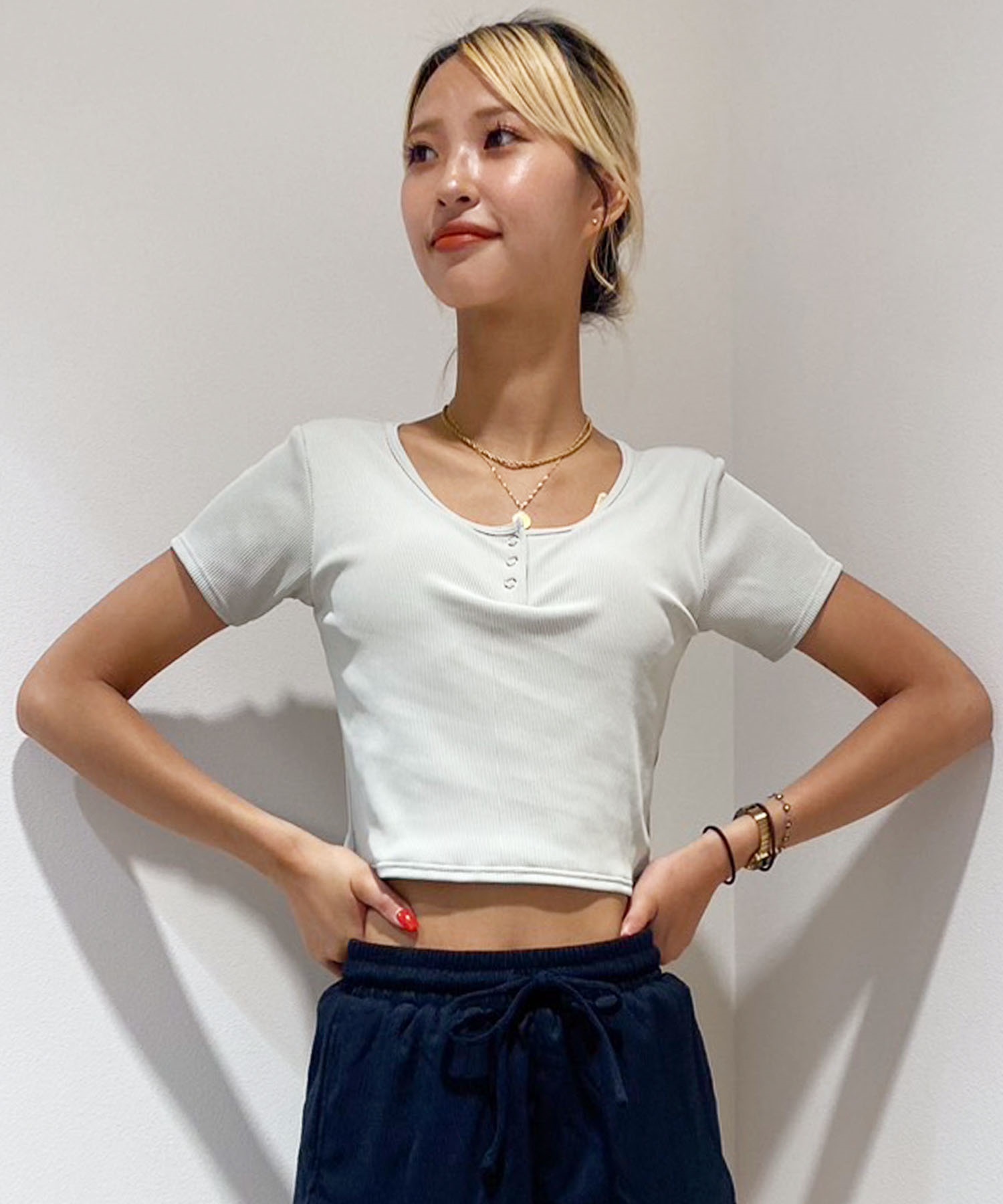 OP オーピー ラッシュガード レディース カップ付きリブTシャツ UVケア