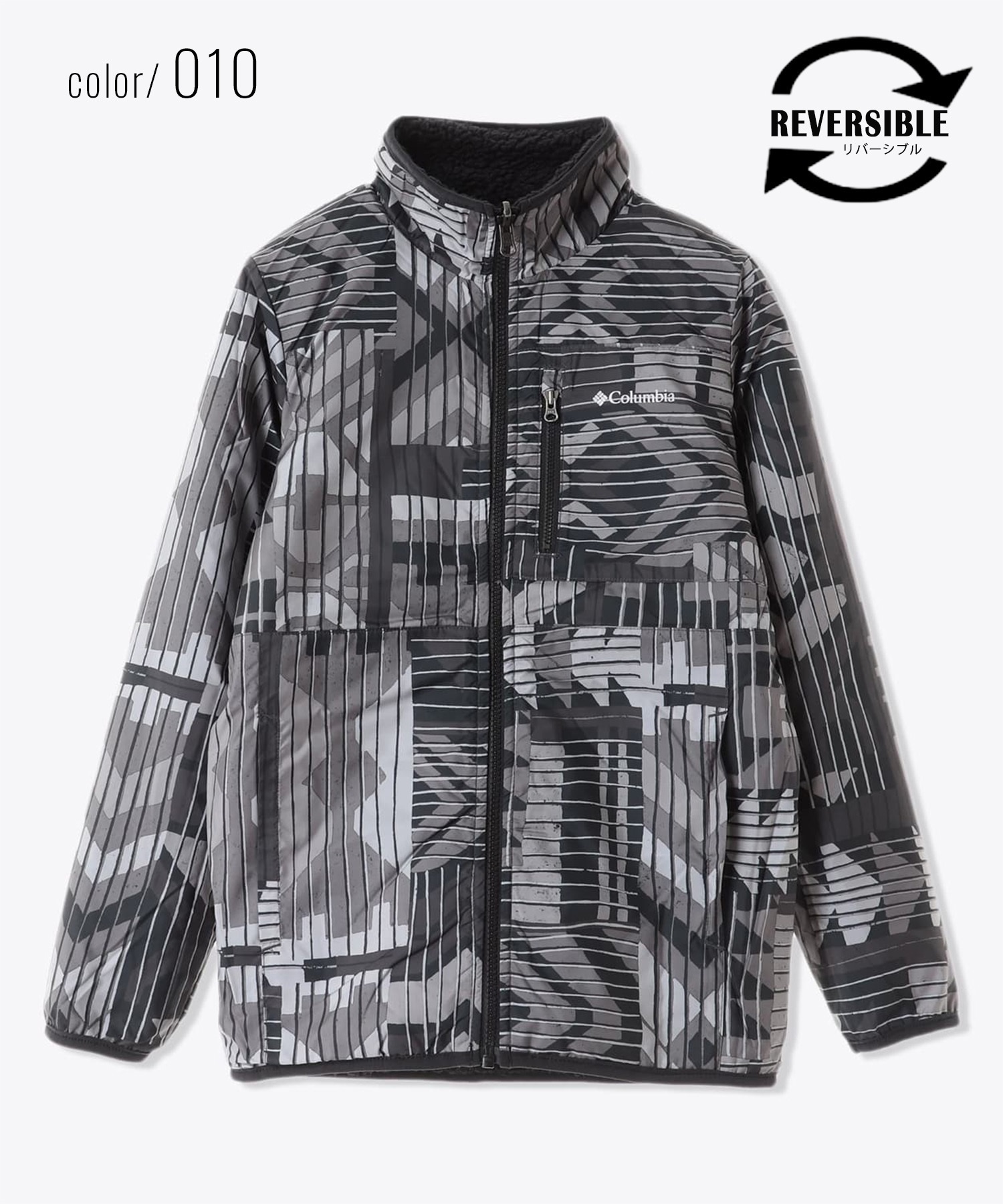 Columbia/コロンビア Hakatai Reversible Full Zip ハカタイリバーシブルフルジップ キッズ アウター ボアフリース AY4576(010-S)