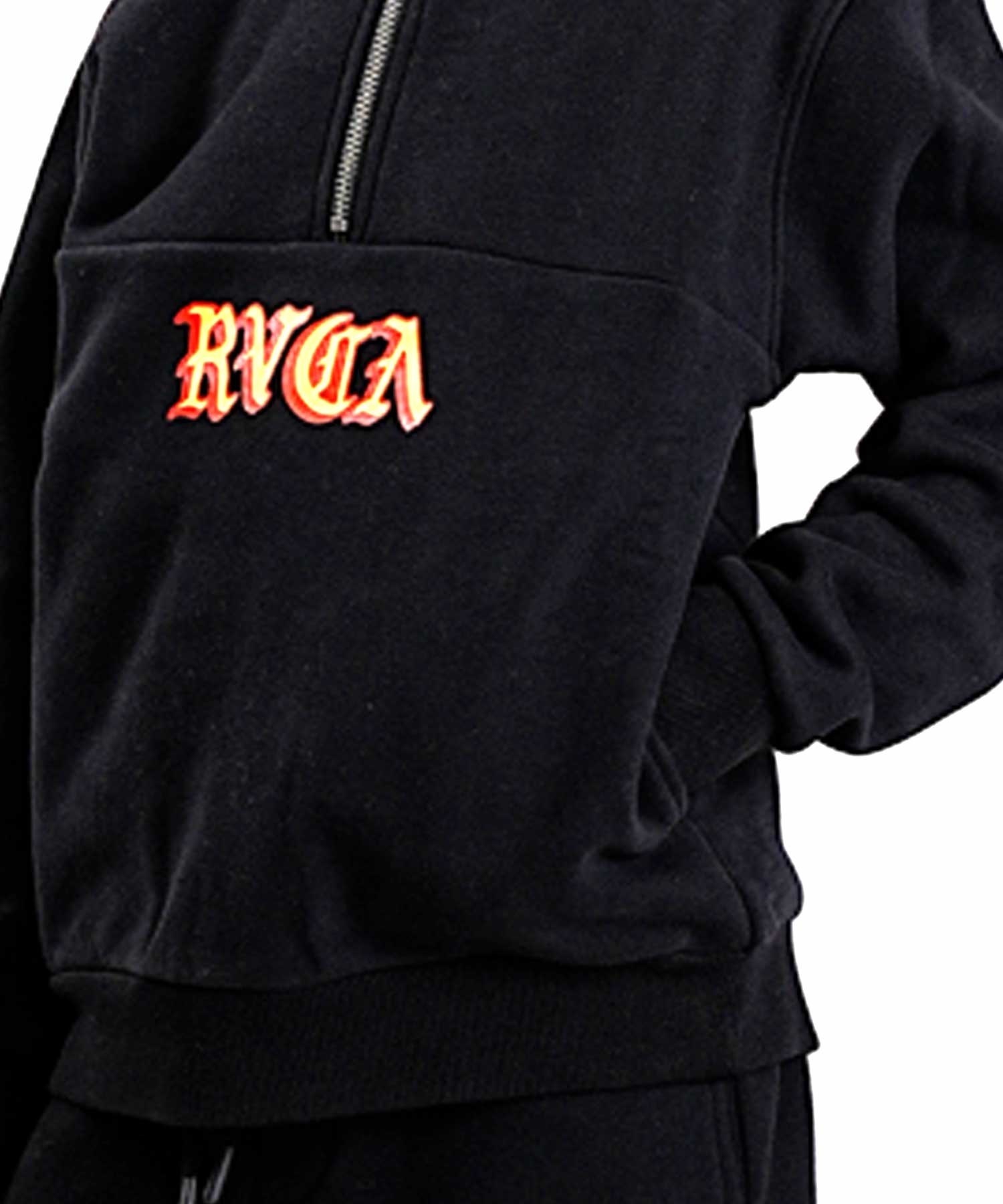 RVCA/ルーカ SCRIPT ZIP キッズ ジュニア トレーナー ハーフジップ スウェット BD046-156(ATH-130cm)