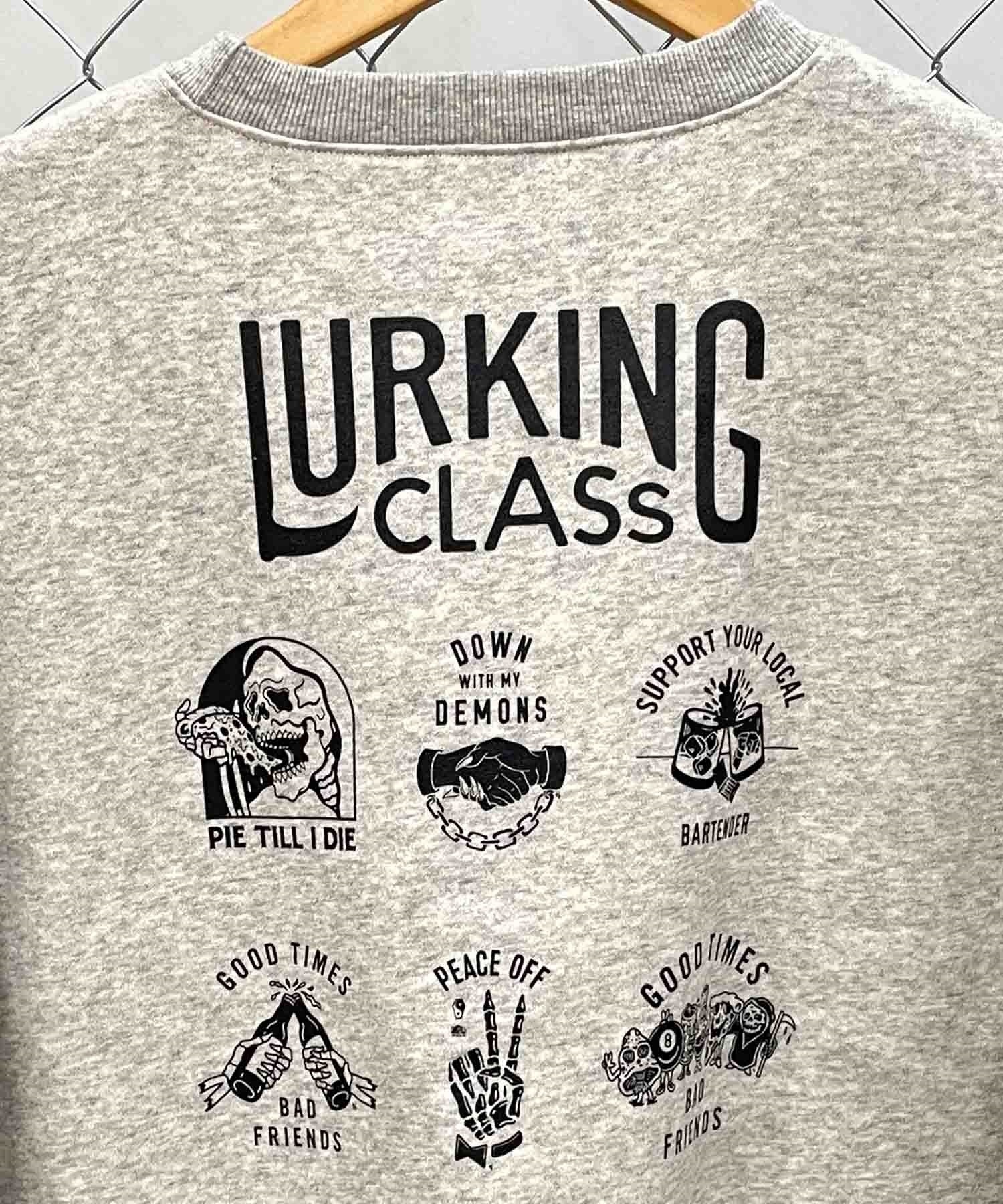 LURKING CLASS/ラーキングクラス LOGOS KIDS CREW キッズ トレーナー ST23FUM02K(GREY-130cm)