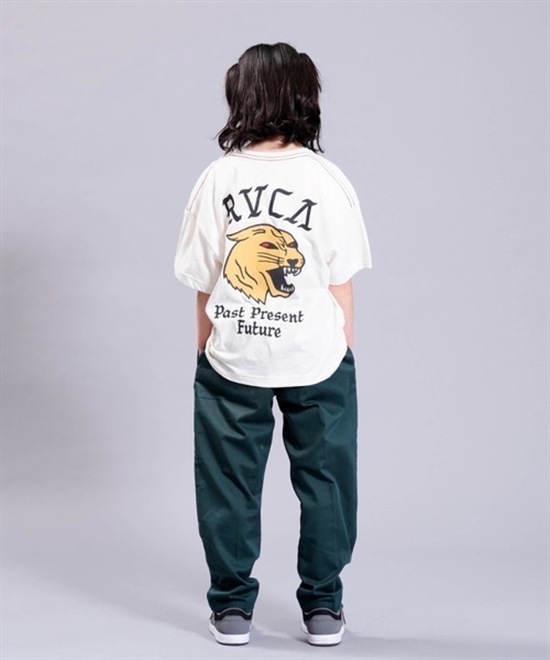 RVCA ルーカ BD045-225 キッズ 半袖Tシャツ KX1 D22(BKYE-130cm)