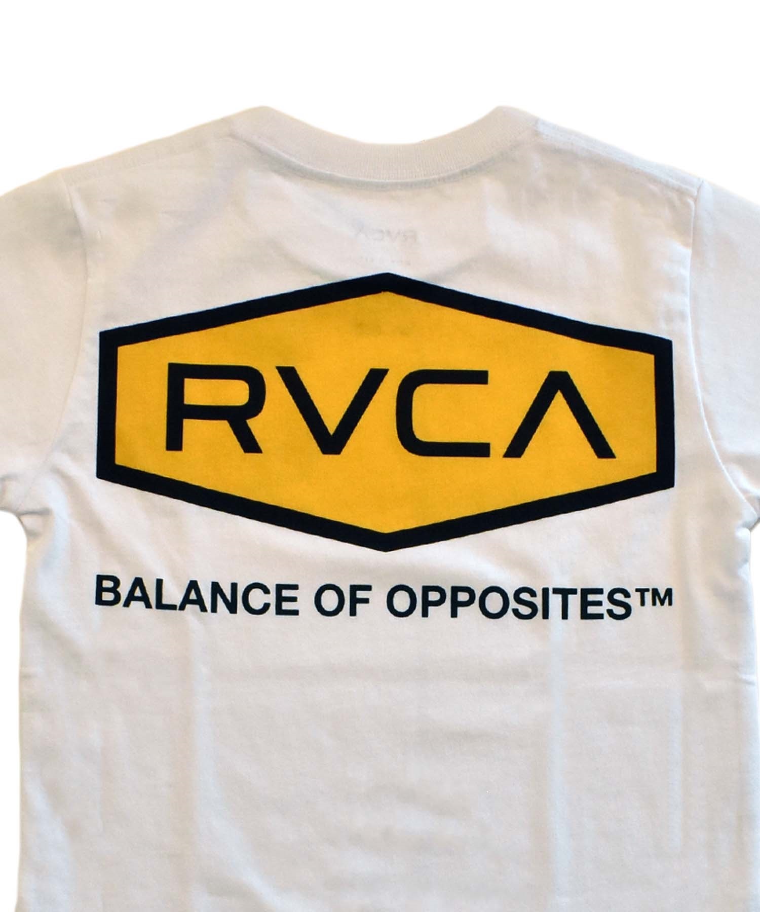 【クーポン対象】RVCA ルーカ キッズ 半袖 Tシャツ ワイドシルエット ロゴ 親子コーデ BE045-225(WHT-130cm)