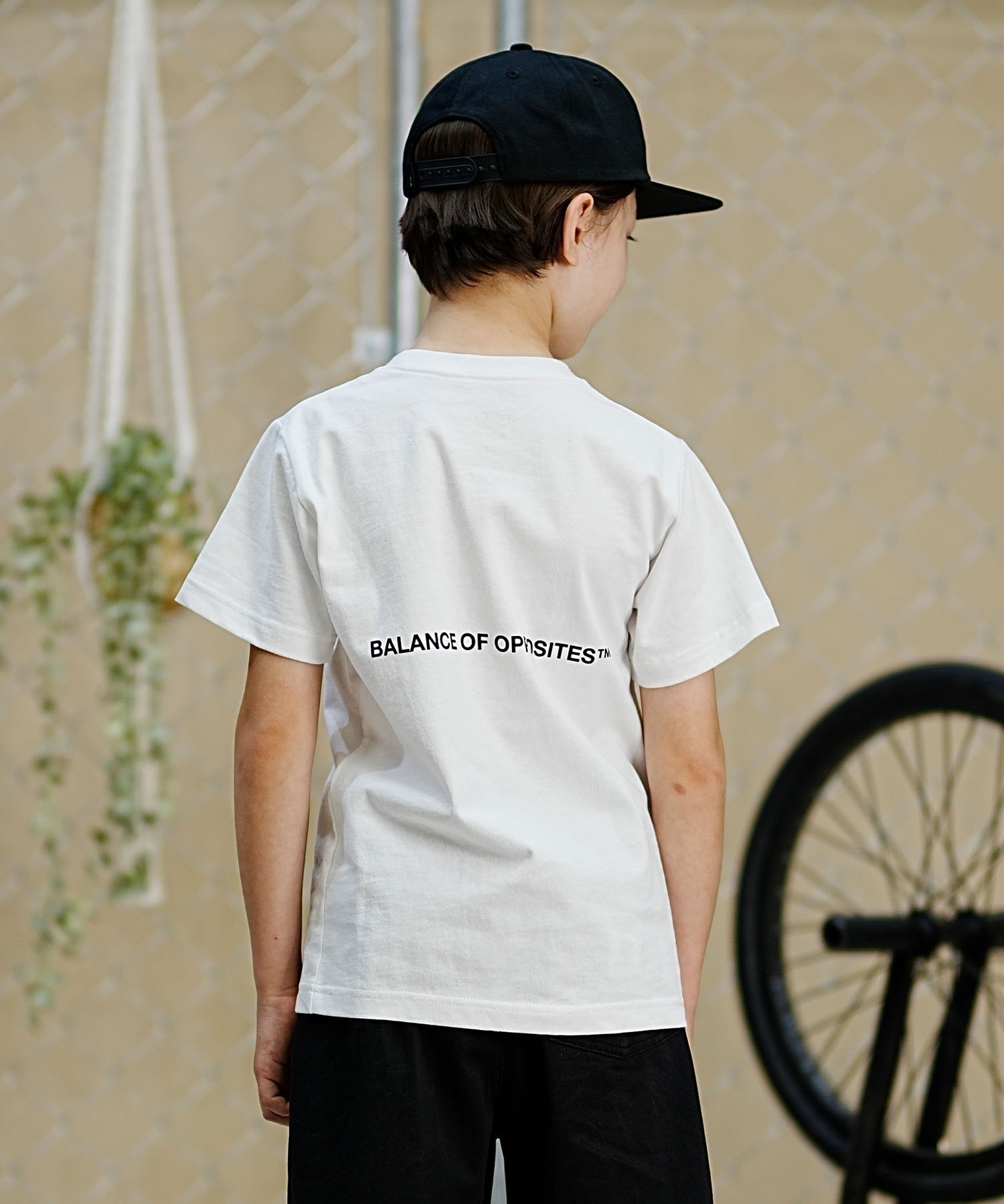 RVCA ルーカ キッズ 半袖Tシャツ 定番ロゴデザイン 親子コーデ BE045-226(WHT-130cm)