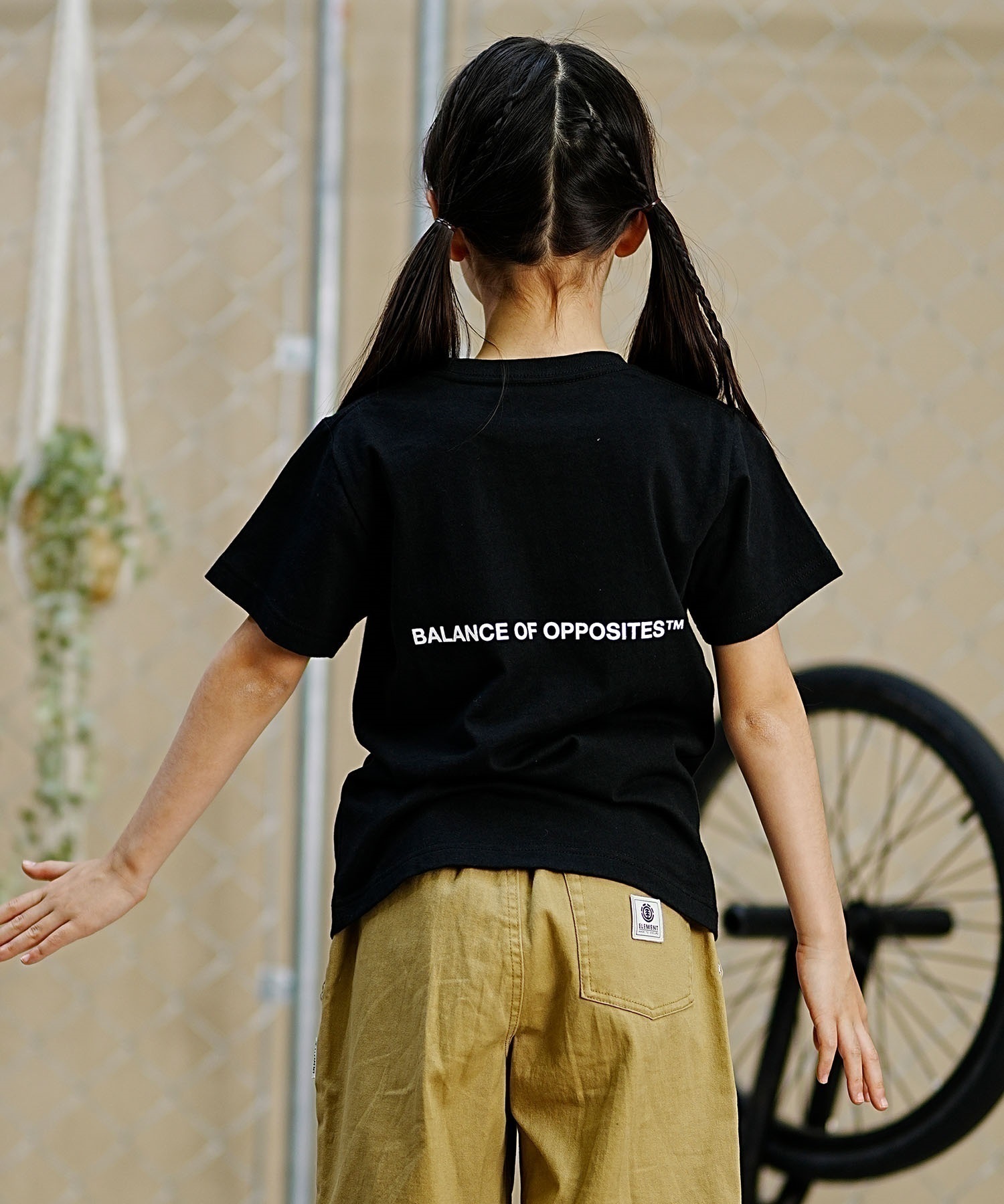 RVCA ルーカ キッズ 半袖Tシャツ 定番ロゴデザイン 親子コーデ BE045-226(WHT-130cm)