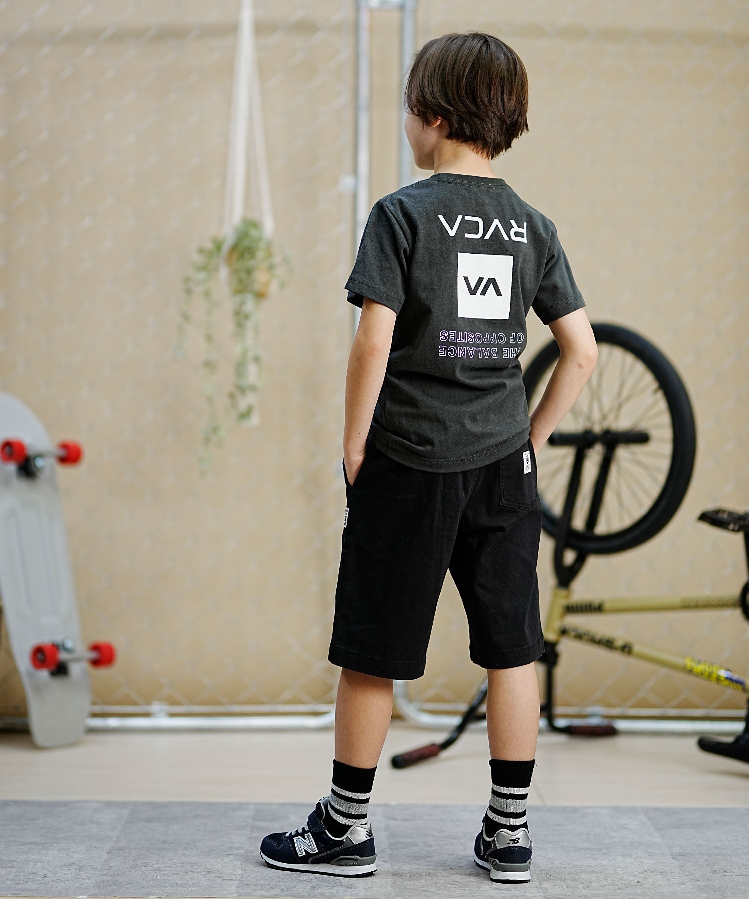 RVCA ルーカ キッズ 半袖Tシャツ 人気デザイン BE045-234(PTK-130cm)