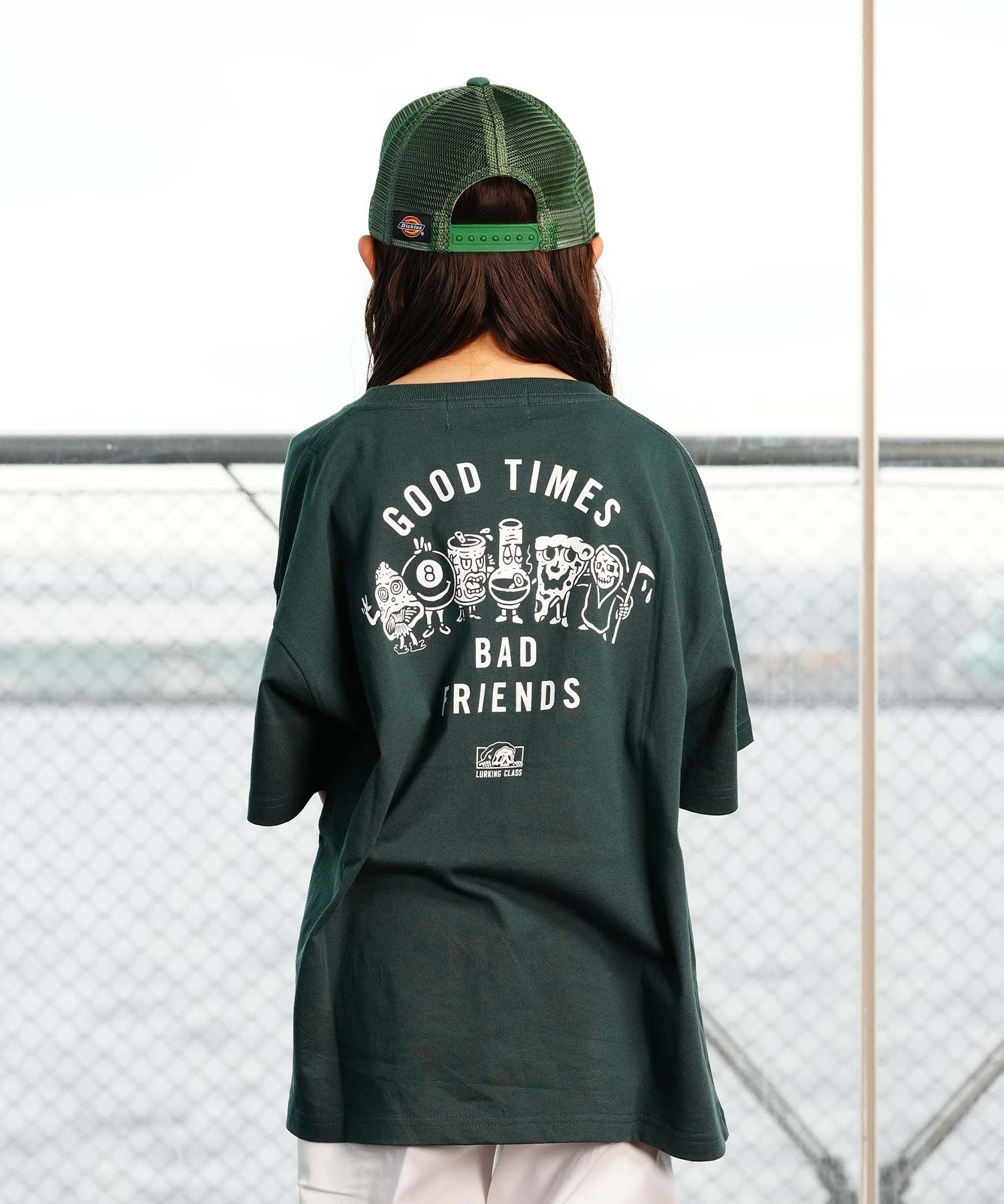 【ムラサキスポーツ限定】 LURKING CLASS ラーキングクラス GOOD TIME 2 TEE キッズ 半袖 Tシャツ ST24STM02K(WHITE-130cm)