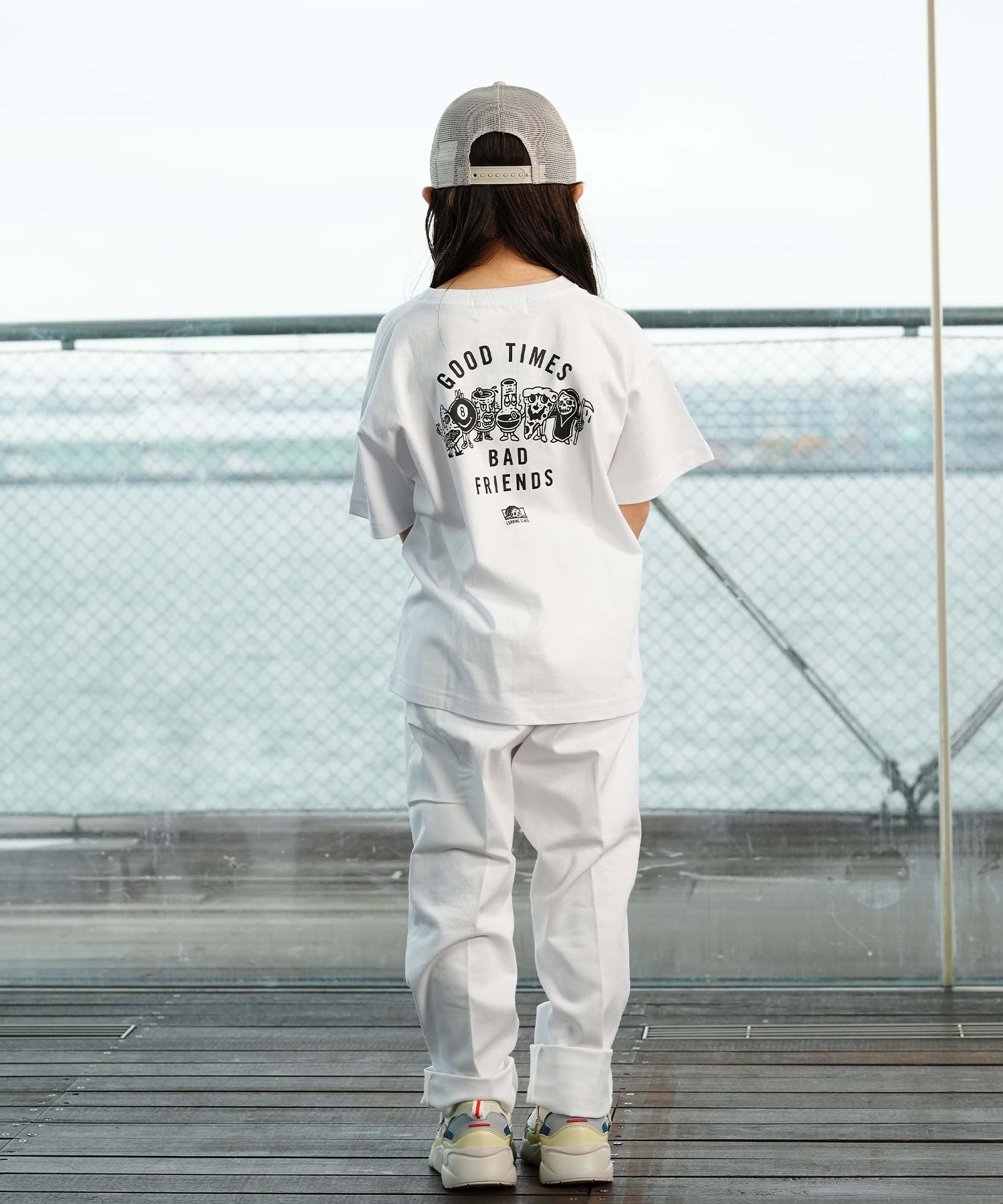 【ムラサキスポーツ限定】 LURKING CLASS ラーキングクラス GOOD TIME 2 TEE キッズ 半袖 Tシャツ ST24STM02K(WHITE-130cm)